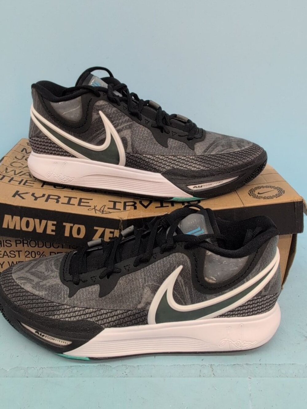 Nike Kyrie 8 Orca Mid Top Men's Shoe US 12 Black & Mercury Grey White DJ6017-001